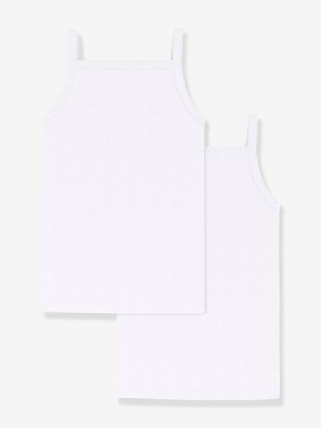 Pack de 2 camisetas blancas de tirantes Petit Bateau blanco 