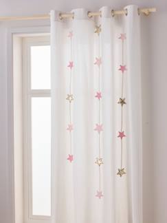 Textil Hogar y Decoración-Cortina guirnalda con ojales translúcida estrellas