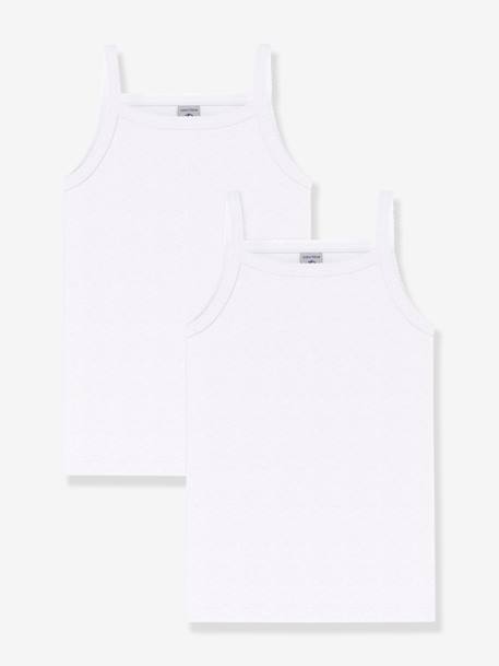 Pack de 2 camisetas blancas de tirantes Petit Bateau blanco 