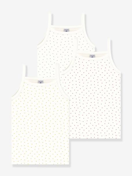 Pack de 3 pares de calcetines de punto tricot para bebé PETIT BATEAU blanco estampado 