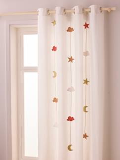 Textil Hogar y Decoración-Decoración-Cortinas-Cortina guirnalda con ojales translúcida estrellas