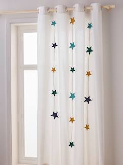 Textil Hogar y Decoración-Cortina guirnalda con ojales translúcida estrellas