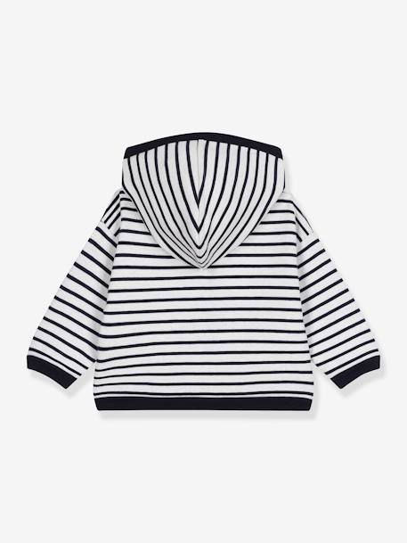 Sudadera con capucha para niño rayas azul 