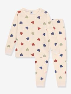 Niña-Pijamas-Pijama de algodón con motivo corazón PETIT BATEAU