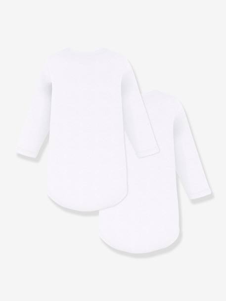 Pack de 2 bodies de manga larga PETIT BATEAU blanco 