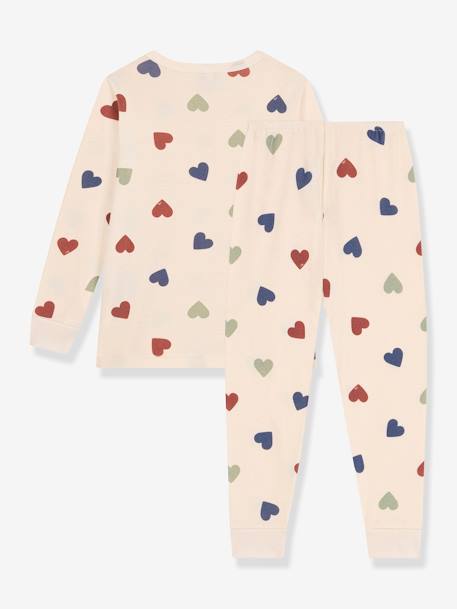 Pijama de algodón con motivo corazón PETIT BATEAU beige 