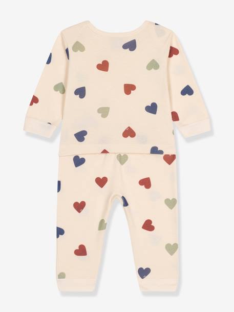 Pijama sin pies corazones PETIT BATEAU beige 