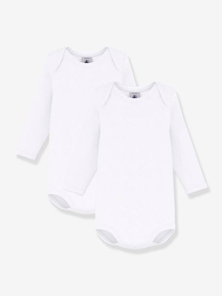 Pack de 2 bodies de manga larga PETIT BATEAU blanco 