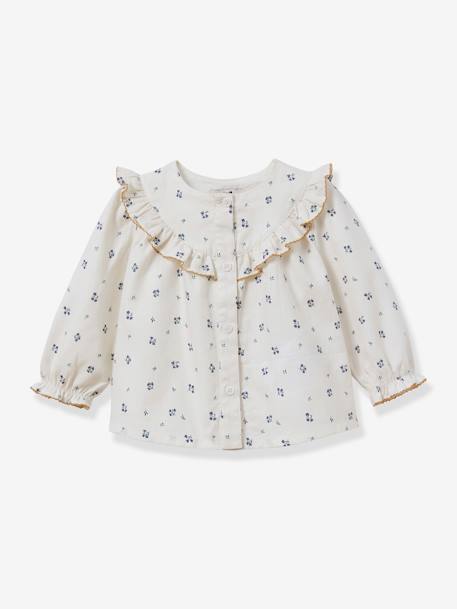 Bebé-Blusas, camisas-Camisa con volante para bebé estampado Cassy CYRILLUS