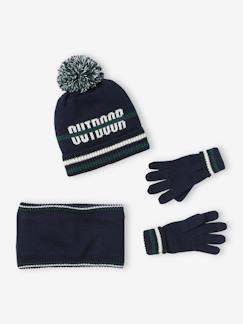 Niño-Conjunto de gorro + snood + guantes para niño