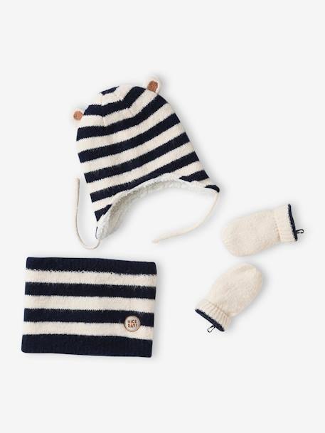 Bebé-Accesorios-Gorros, bufandas, guantes-Conjunto estilo peruano para bebé niño