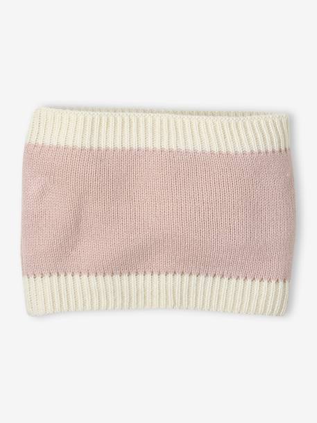 Conjunto gorro + snood + manoplas 'gatita' para bebé niña rosa rosa pálido 