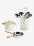 Set de cocina de metal y madera FSC® crudo 