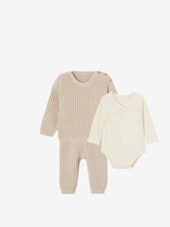 -Conjunto 3 prendas unisex bebé recién nacido