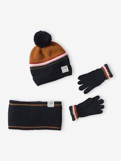 Niño-Conjunto de gorro, snood y guantes/manoplas, 2/3 años