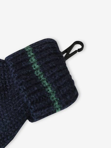 Estuche regalo Navidad niño gorro + snood + guantes verde pino 