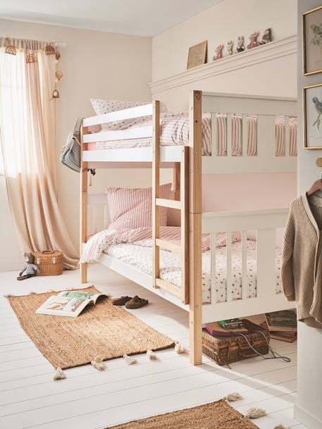 Cama litera infantil convertible en dos camas individuales blanco 