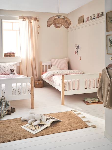 Cama litera infantil convertible en dos camas individuales blanco 