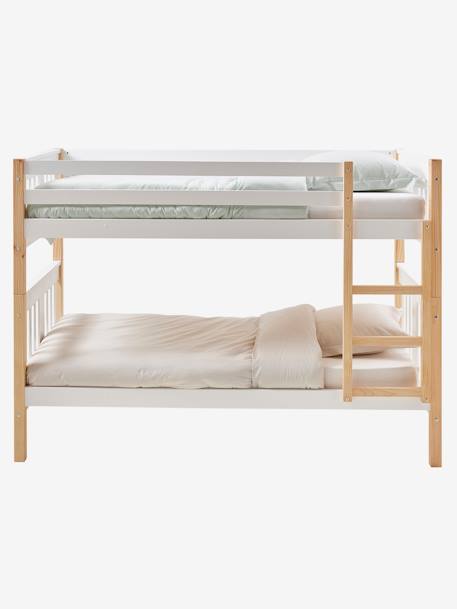 Cama litera infantil convertible en dos camas individuales blanco 