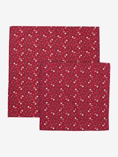 Textil Hogar y Decoración-Decoración-Pequeña decoración-Pack de 2 envoltorios furoshiki Papá Noel