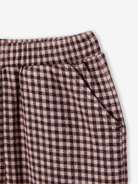 Pantalón a cuadros de franela para bebé cuadros marrón 