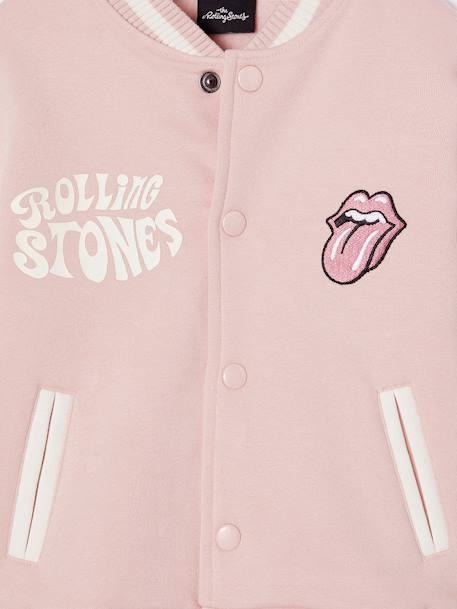 Cazadora bomber Rolling Stones infantil rosa rosa pálido 