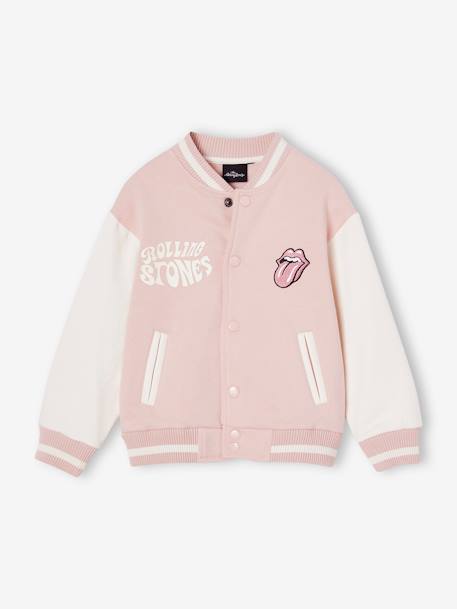 Cazadora bomber Rolling Stones infantil rosa rosa pálido 