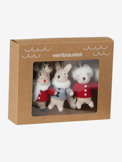 Textil Hogar y Decoración-Pack de 3 personajes Los amigos de Papá Noel para colgar