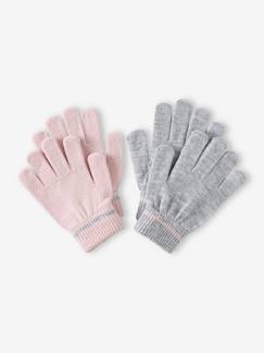 Niña-Pack de 2 pares de guantes mágicos para niña