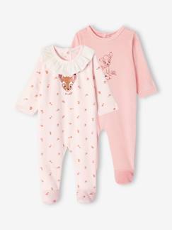 Pijamas y bodies bebé-Pack de 2 pijamas bebé Disney® Bambi de terciopelo