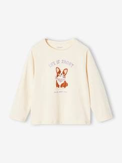 Niña-Camisetas-Camisetas-Camiseta motivo perrito de manga larga para niña