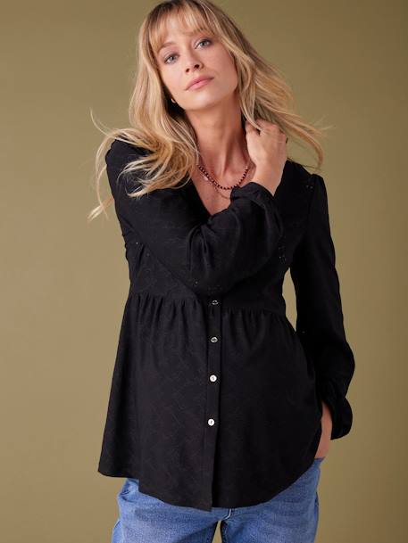 Blusa para embarazo y lactancia negro 