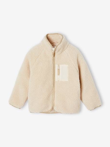 Chaqueta de sherpa niña vainilla 