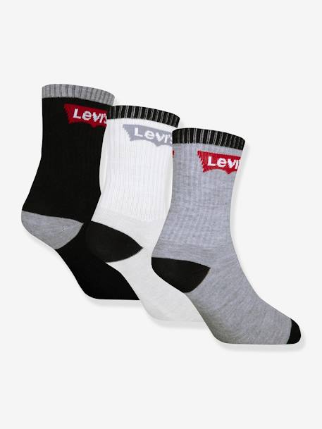 Pack de 3 pares de calcetines Batwing regular Cut LEVI'S azul marino+negro+rosa 