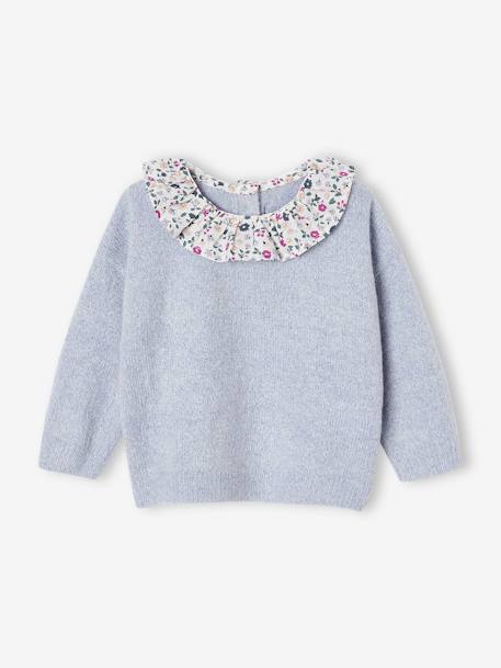 Bebé-Sudaderas, jerséis y chaquetas de punto-Jerséis-Jersey con gorguera estampada de flores para bebé