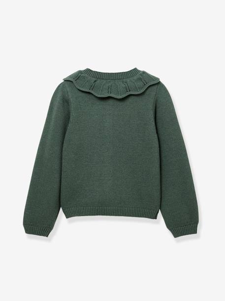 Chaqueta cárdigan de punto con cuello CYRILLUS verde 