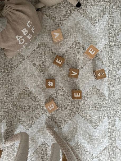 Alfombra de juegos puzzle Kilim EEVEVE beige arena+verde 