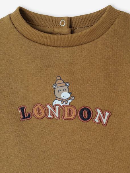 Sudadera London bebé niño aceituna 