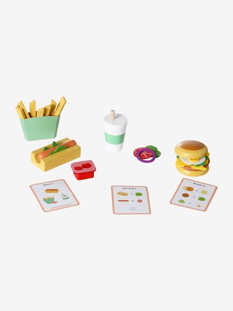 Set de menús de comida para llevar de madera FSC® certificada blanco 