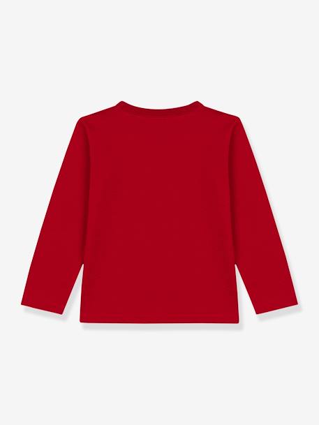 Camiseta de manga larga de algodón PETIT BATEAU rojo 