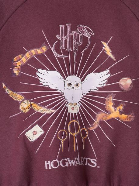 Sudadera Harry Potter® motivo Hedwige con detalles brillantes ciruela 