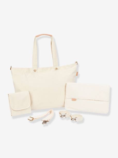 Bolso tote bag BABYMOOV beige+marrón estampado 