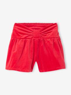 Niña-Shorts y bermudas-Short de terciopelo con efecto lazo delante para niña