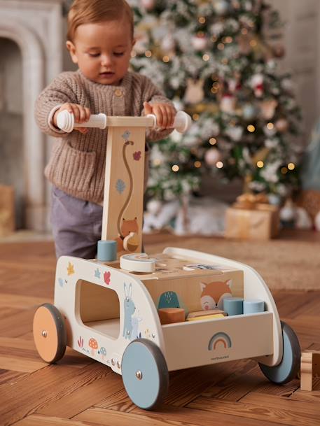 Carrito de paseo 2 en 1 Los amigos del bosque de madera FSC madera 