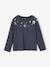 Camiseta navideña con estrellas brillantes para niña gris oscuro 