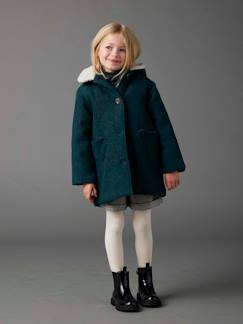 Niña-Abrigos y chaquetas-Abrigos y parkas-Abrigo con capucha para niña