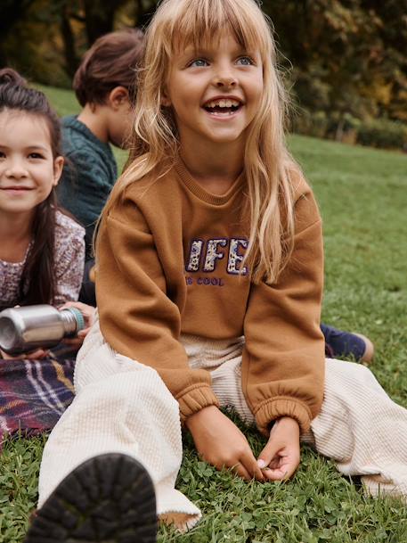 Sudadera 'Life is cool' niña bronce 