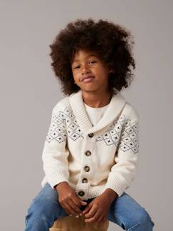 Niño-Jerséis, chaquetas de punto, sudaderas-Chaquetas de punto -Chaqueta de punto jacquard para niño