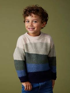 Niño-Jerséis, chaquetas de punto, sudaderas-Jersey colorblock de punto bobo para niño