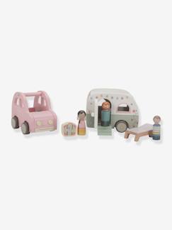 Juguetes-Juegos de imaginación-Coche con caravana de madera FSC LITTLE DUTCH